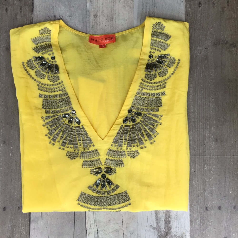 Hale Bob Cabana Sheer Beaded Tunic